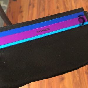 MAC Cosmetics black and purple bag.